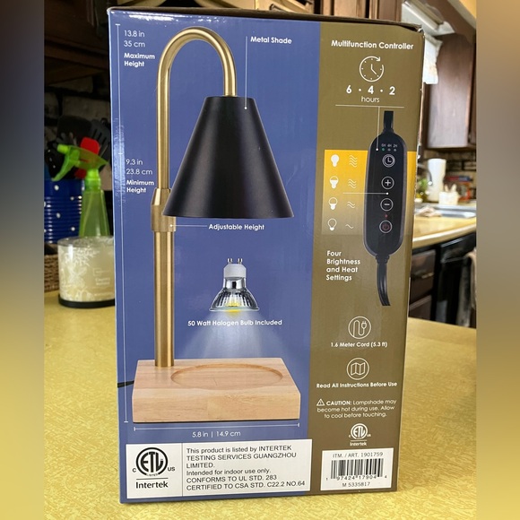 Mikasa NWT Black and Gold Adjustable Candle Warmer - Picture 2 of 3